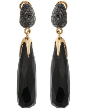 Pomellato 18K 21.83 Ct. Tw. Diamond & Jet Earrings - Black