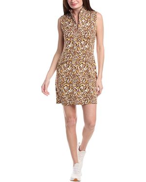 IBKUL Sleeveless Mock Dress - Natural