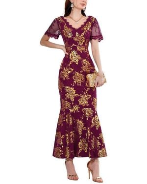 COLON DIANA Midi Dress - Red