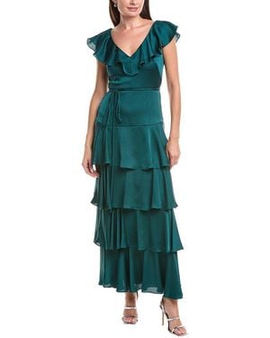 Maison Tara Solid Camilla Maxi Dress - Green