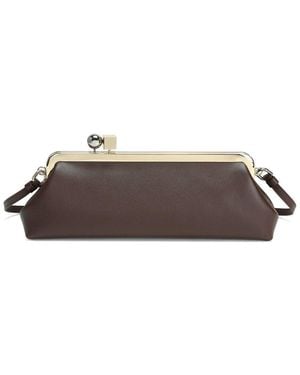 Tiffany & Fred Paris Frame Leather Shoulder Bag - Brown