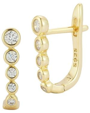 Glaze Jewelry 14K Plated Cz Earrings - Metallic