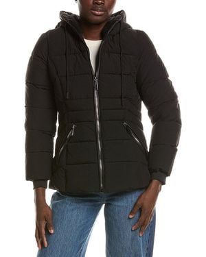 Laundry By Shelli Segal Stretch Fabric Coat - Black