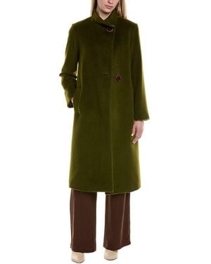 Fleurette Wool-Blend Coat - Green