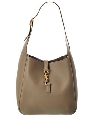 Saint Laurent Le 5 A 7 Small Leather Hobo Bag - Brown