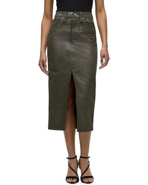 Hudson Jeans Reconstructed Midi Skirt - Green