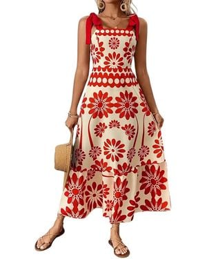 Lily Kim Midi Dress - Red