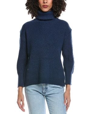 To My Lovers Knit Turtleneck Jumper - Blue