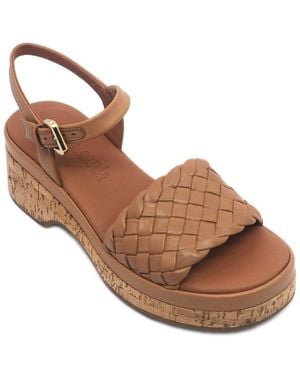 Gentle Souls Dorris Leather Wedge - Brown