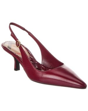 Burberry Leather Slingback Pump - Red