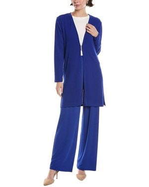 Anne Klein Clasp Front Cardigan - Blue