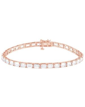 Lab Grown Diamonds 14K Rose 12.21 Ct. Tw. Lab Grown Diamond Bracelet - White
