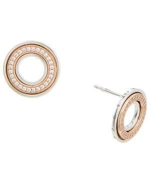 PANDORA Signature Plated Cz Stud Earrings - Metallic