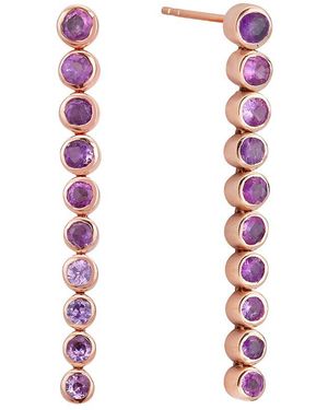 Forever Creations USA Inc. Forever Creations 14k Rose Gold 1.70 Ct. Tw. Pink Sapphire Earrings - White