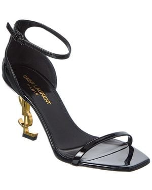 Saint Laurent Opyum 85 Patent Sandal - Metallic