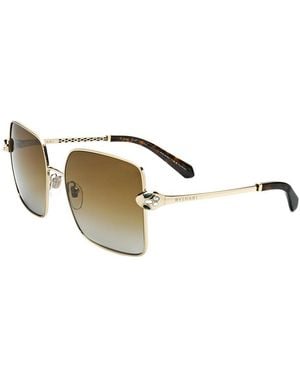 BVLGARI Bv6180Kb 57Mm Sunglasses - Metallic