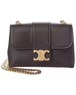 Celine Victoire Mini Leather Shoulder Bag - Gray