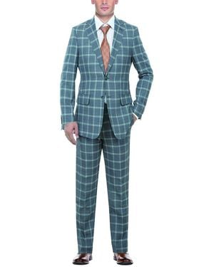 English Laundry 2pc Wool-blend Suit - Blue