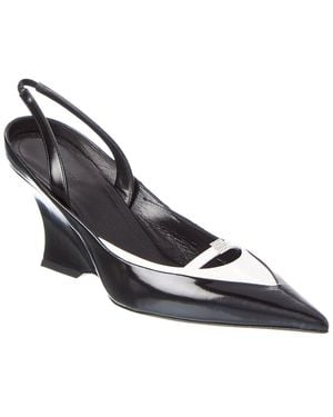 Givenchy Raven Leather Slingback Pump - Metallic