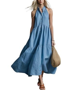 AUGUST 1987 Midi Dress - Blue