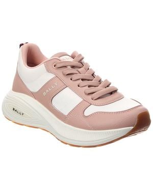Bally Running Leather & Canvas Trainer - Pink