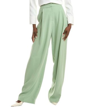 Oscar de la Renta Silk-Blend Pant - Green