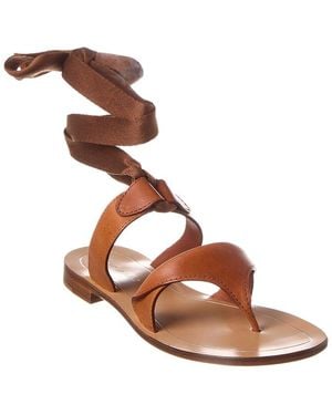 Sarah Flint Grear Leather Sandal - Brown