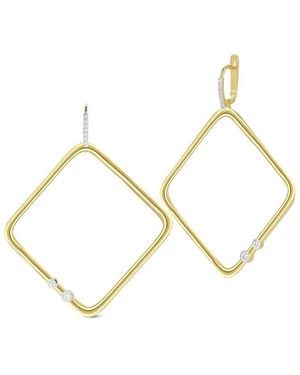 Reiss 14K 0.20 Ct. Tw. Diamond Earrings - Metallic