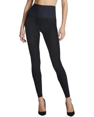 Commando Fleece Lined Footless Tight - Blue