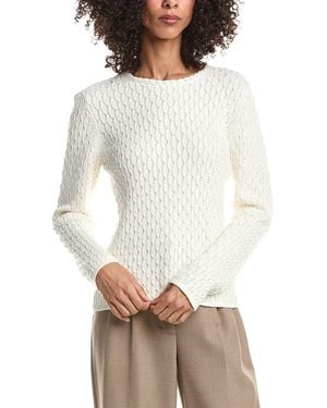 Theory Rib Cable Knit Cashmere Cardigan - White