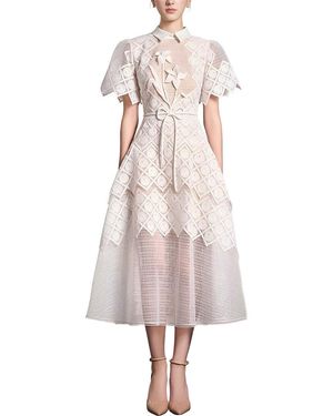 Homeyee Embellished Midi Dress - Pink