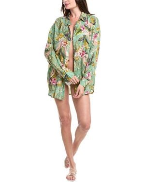 Sea Level Lost Paradise Beach Shirt - Green