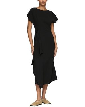 Lafayette 148 New York Draped Side Tie Dress - Black