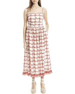 Max Studio Straight Neck Spaghetti Strap Maxi Dress - White