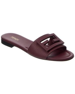 Fendi Tube Leather Sandal - Red