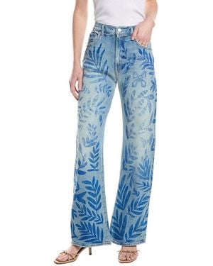 Mother The Lasso Sneak Pressed Leaves Jean - Blue