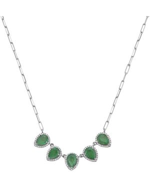 Forever Creations USA Inc. Forever Creations 14K 0.63 Ct. Tw. Diamond Bar Necklace - Metallic