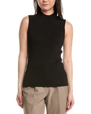 Tahari Ribbed Knit Top - Black