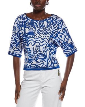 Marc Cain Printed Jumper - Blue