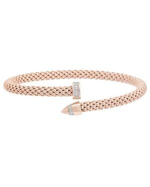 Meshmerise Mesh 0.10 Ct. Tw. Diamond Bangle Bracelet - White