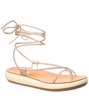 Ancient Greek Sandals Diakopes Comfort Leather Sandal - Metallic