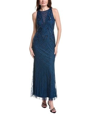 Adrianna Papell Sleeveless Solid Maxi Dress - Blue