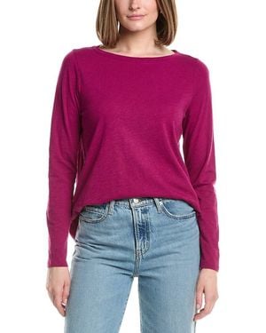 Eileen Fisher Bateau Neck T-Shirt - Red