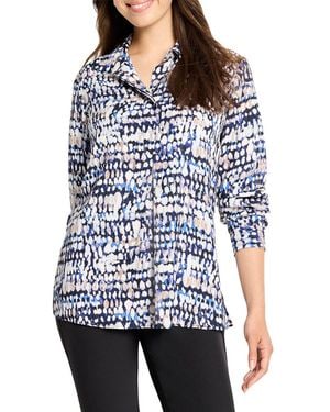 NIC+ZOE Petite Harvest Dot Top - Blue
