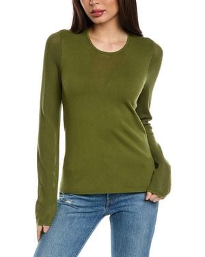 St. John Mesh Knit Sweater - Green