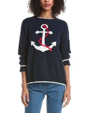 Vince Camuto Anchor Motif Crewneck Jumper - Black