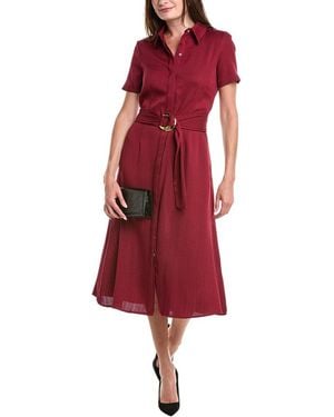Julia Jordan Belted Midi Dress - Red