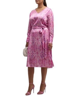 Gabriella Rossetti Vittoria Silk-Blend Dress - Pink