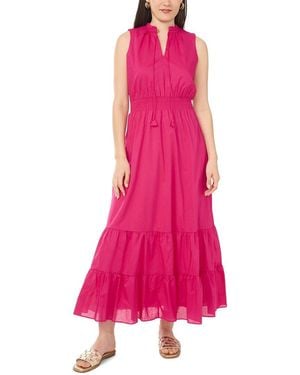 Vince Camuto Cotton Tiered Maxi Dress - Pink