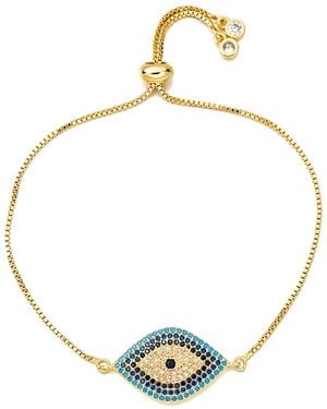 Eye Candy LA 18k Plated Cz Isabella Adjustable Bracelet - Metallic